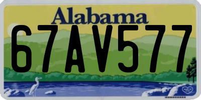 AL license plate 67AV577