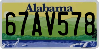 AL license plate 67AV578
