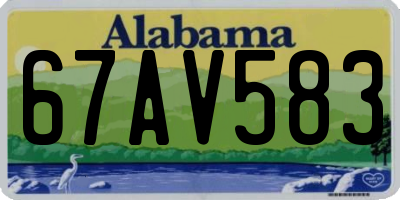 AL license plate 67AV583
