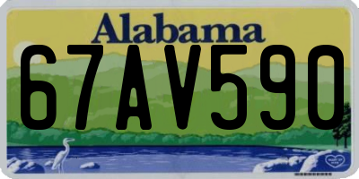 AL license plate 67AV590