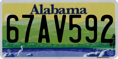 AL license plate 67AV592