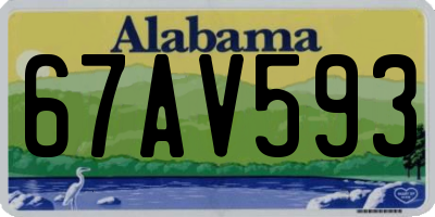 AL license plate 67AV593