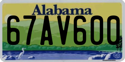 AL license plate 67AV600