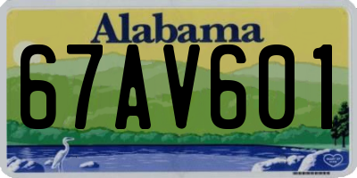 AL license plate 67AV601