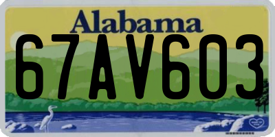 AL license plate 67AV603