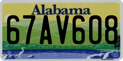 AL license plate 67AV608