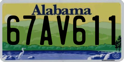 AL license plate 67AV611