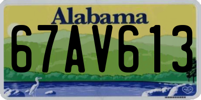 AL license plate 67AV613