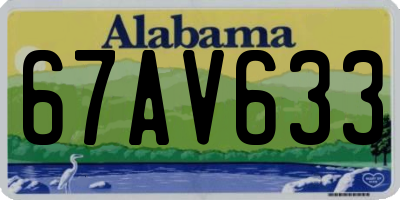AL license plate 67AV633
