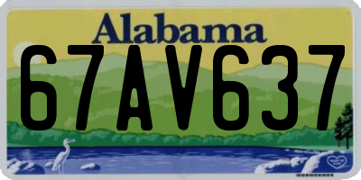 AL license plate 67AV637