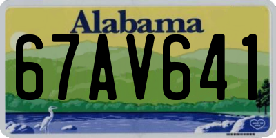 AL license plate 67AV641