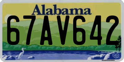 AL license plate 67AV642