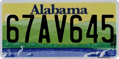 AL license plate 67AV645