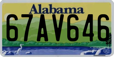 AL license plate 67AV646