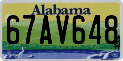 AL license plate 67AV648
