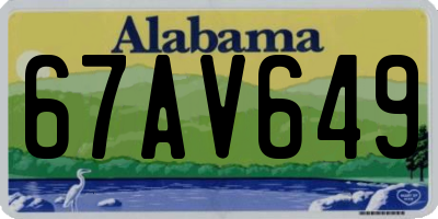 AL license plate 67AV649
