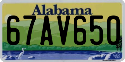 AL license plate 67AV650