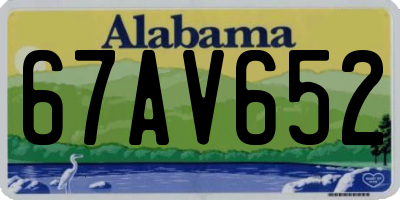 AL license plate 67AV652