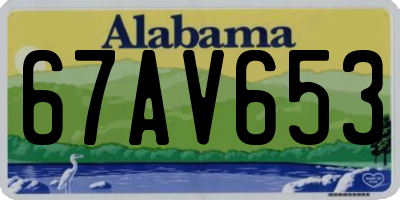 AL license plate 67AV653