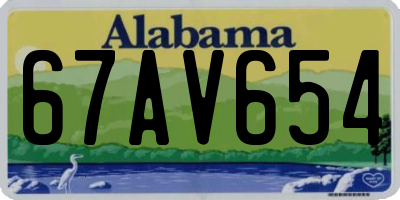AL license plate 67AV654