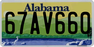 AL license plate 67AV660
