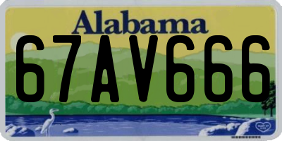 AL license plate 67AV666