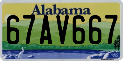 AL license plate 67AV667