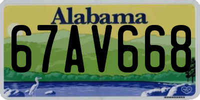 AL license plate 67AV668