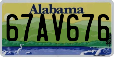 AL license plate 67AV676