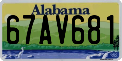 AL license plate 67AV681