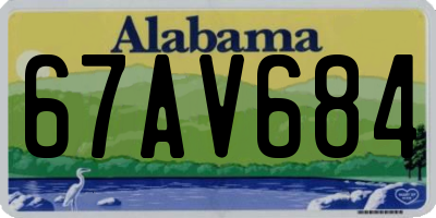 AL license plate 67AV684