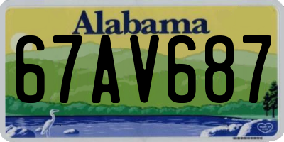 AL license plate 67AV687