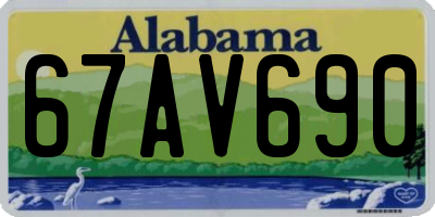 AL license plate 67AV690