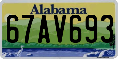 AL license plate 67AV693
