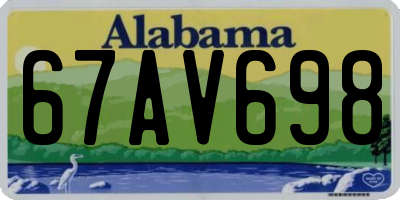 AL license plate 67AV698