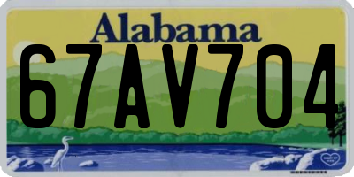 AL license plate 67AV704