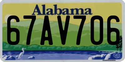 AL license plate 67AV706