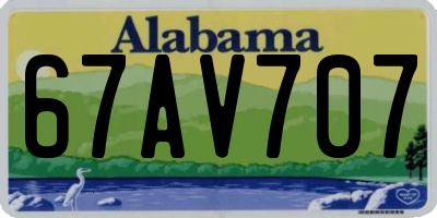 AL license plate 67AV707