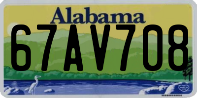 AL license plate 67AV708