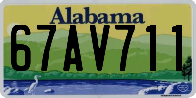 AL license plate 67AV711