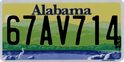 AL license plate 67AV714