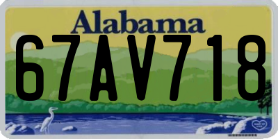 AL license plate 67AV718