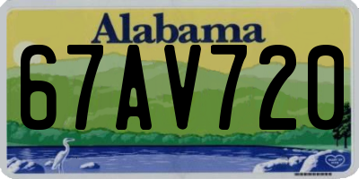 AL license plate 67AV720