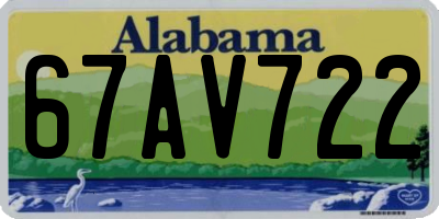 AL license plate 67AV722