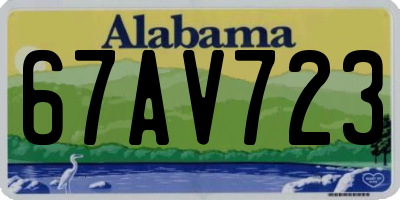 AL license plate 67AV723