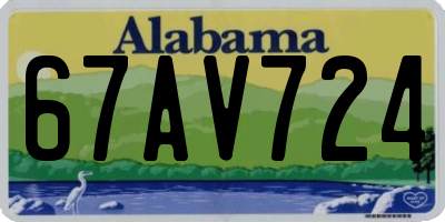 AL license plate 67AV724