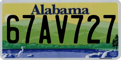 AL license plate 67AV727