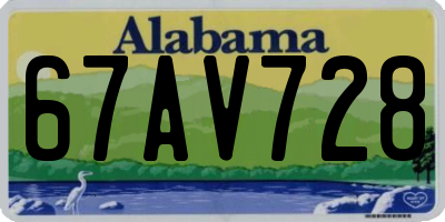 AL license plate 67AV728