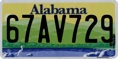 AL license plate 67AV729
