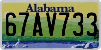 AL license plate 67AV733